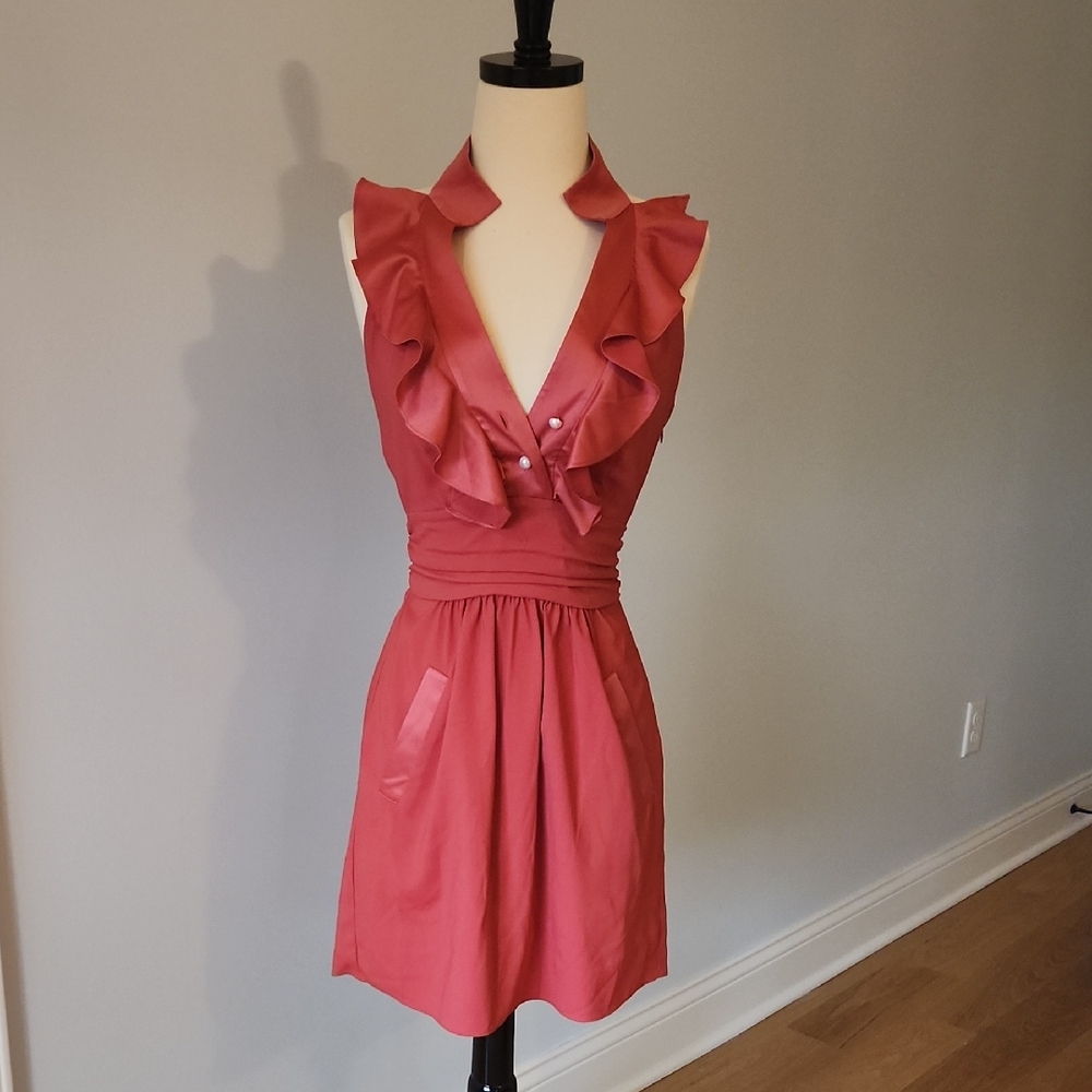 BCBGeneration Sleeveless Ruffle Dress